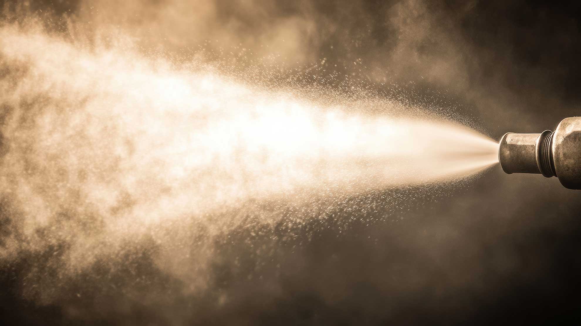 Spray application on a tissue machine, illustrating AXCHEM YANKEE® coating protection for stable drying and creping control.